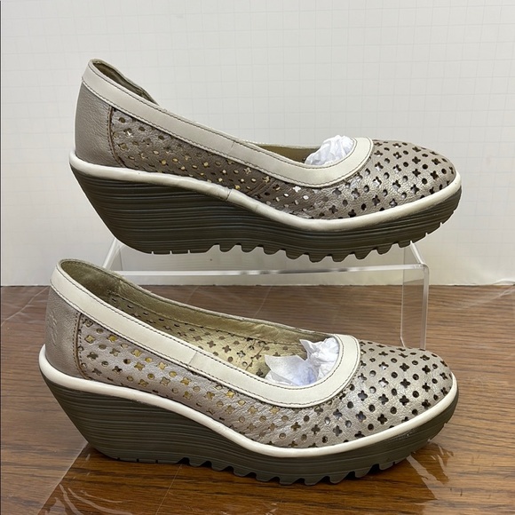 Fly London Shoes - Fly London Women's Beige Wedge Shoes